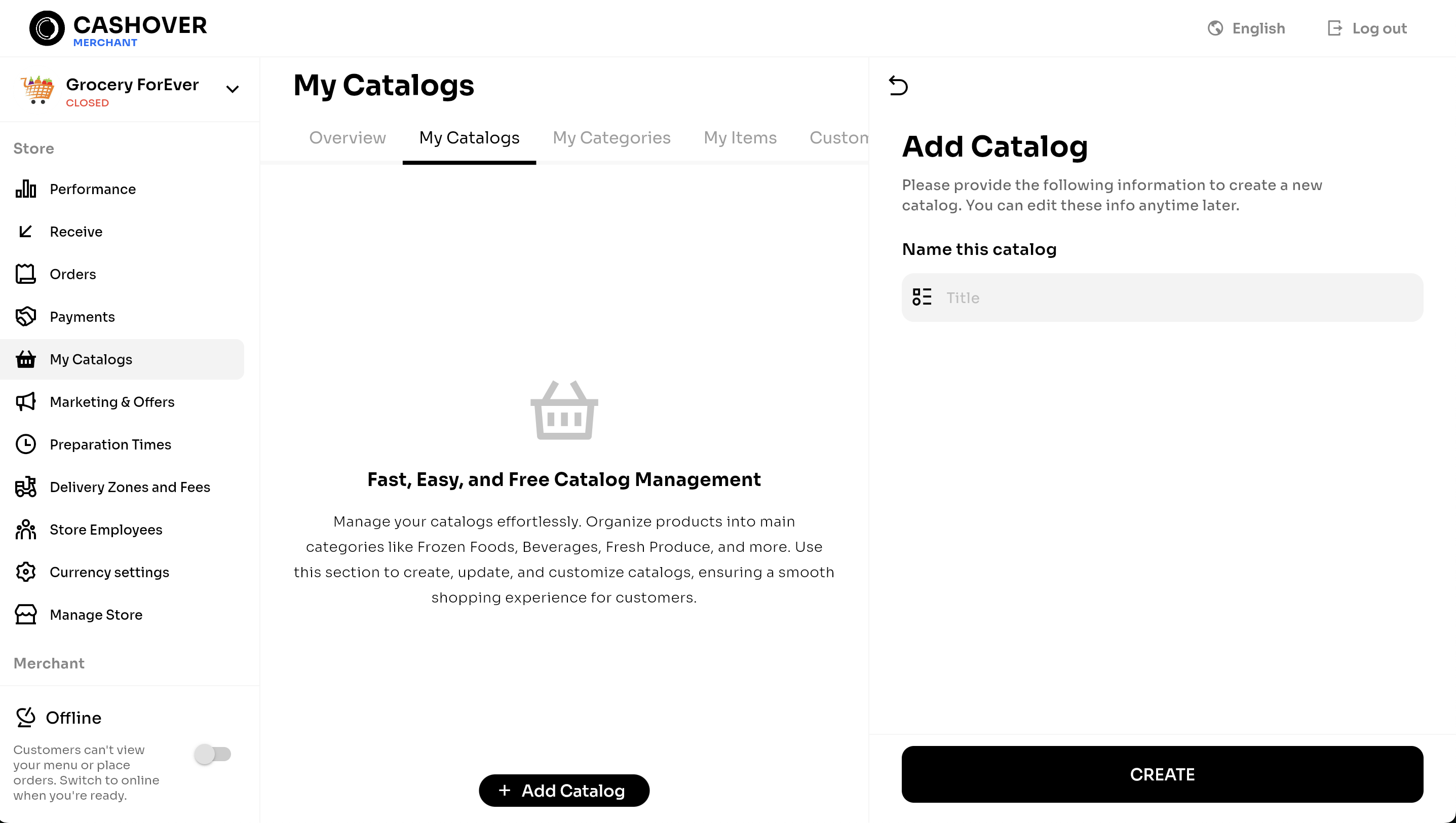 Create Menu