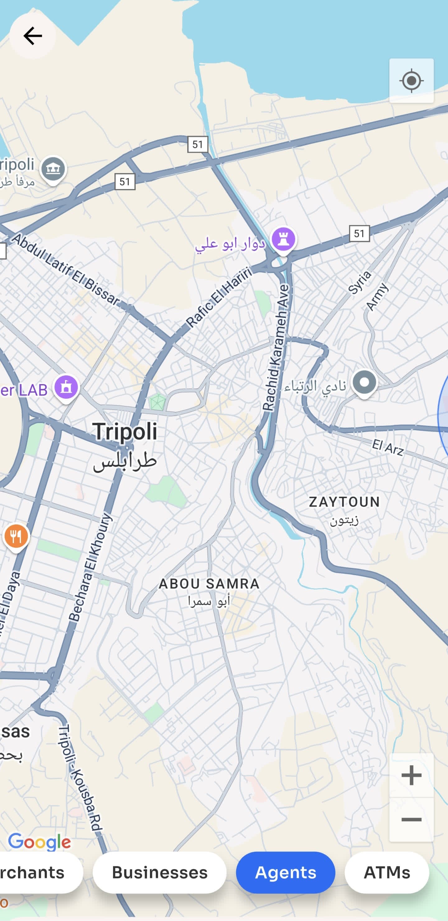 Agents map
